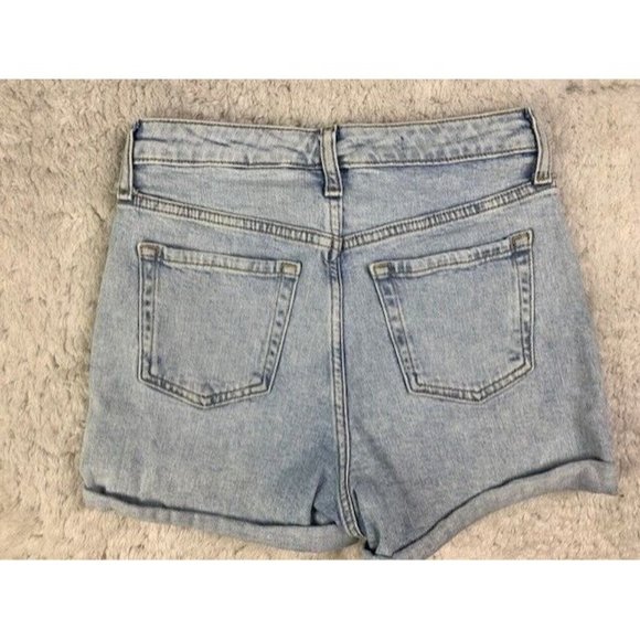 Wild Fable Size 2 26 Womens Shorts Shortie Cuffed Hem Light Wash Mid Ri… - Picture 4 of 4